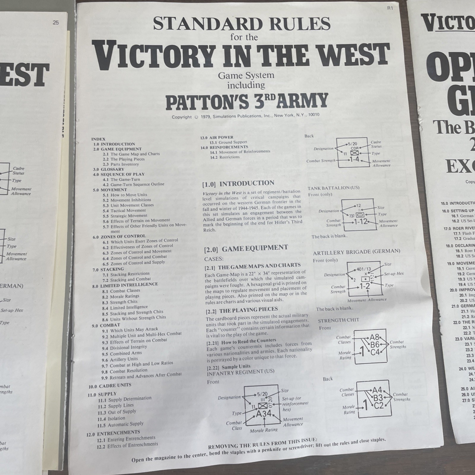 SPI War Game 1979 VICTORY IN THE WEST OPERATION GRENADE vol 1& 2 no box