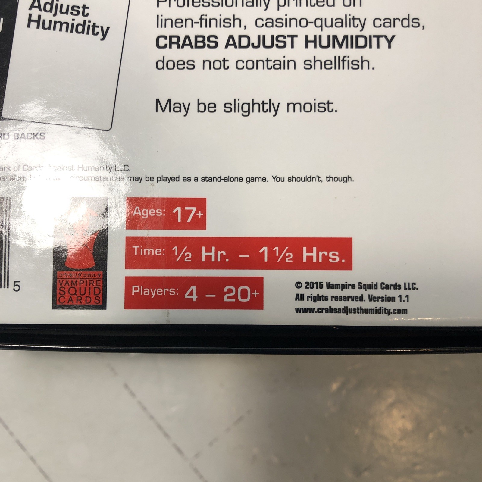 Crabs Adjust Humidity: Omniclaw Edition Volumes 1-5 Expansion Cards COMPLETE