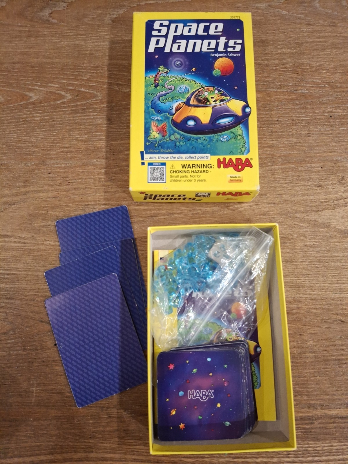 Space Planets Game by Haba Dice Throwing Ages 6-99 Made in Germany