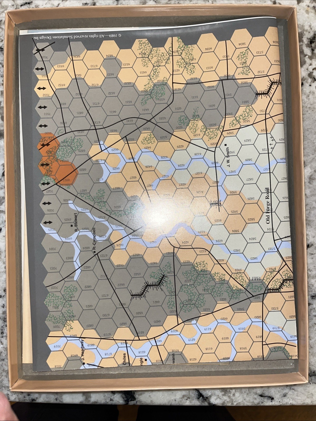 Simulation Design Wargame Guns of Cedar Creek Box VG+excellent!! Counters unused