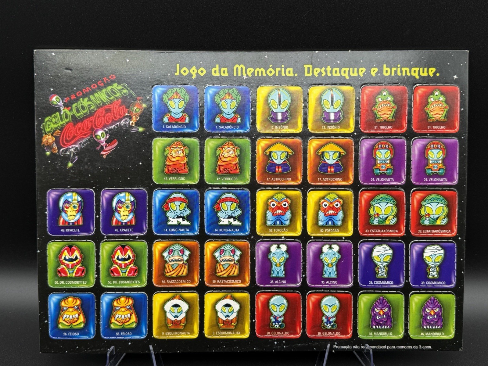 Brazil Gelocosmicos Coca-Cola Domino Board Game Rare Crazy Bones