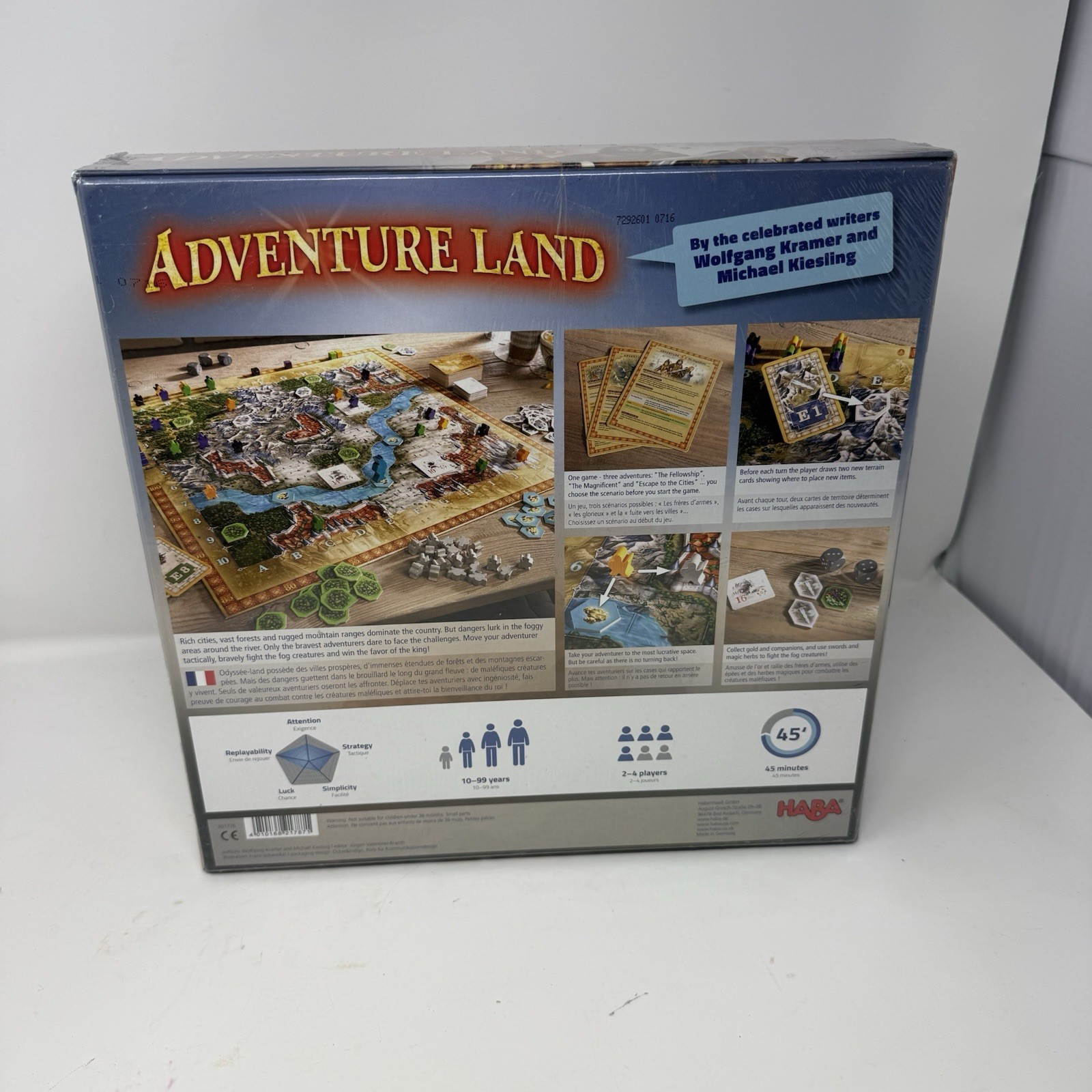ADVENTURE LAND A Family-Weight Fantasy Adventure Game by Haba Brand New
