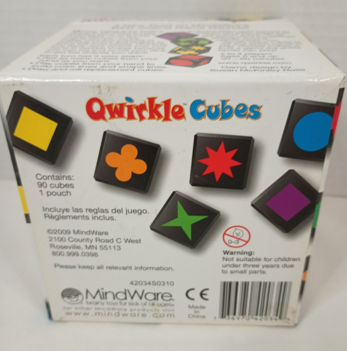 Qwirkle Cubes Game Mix Match Roll Win Mindware 2009 Dice Family Night Complete