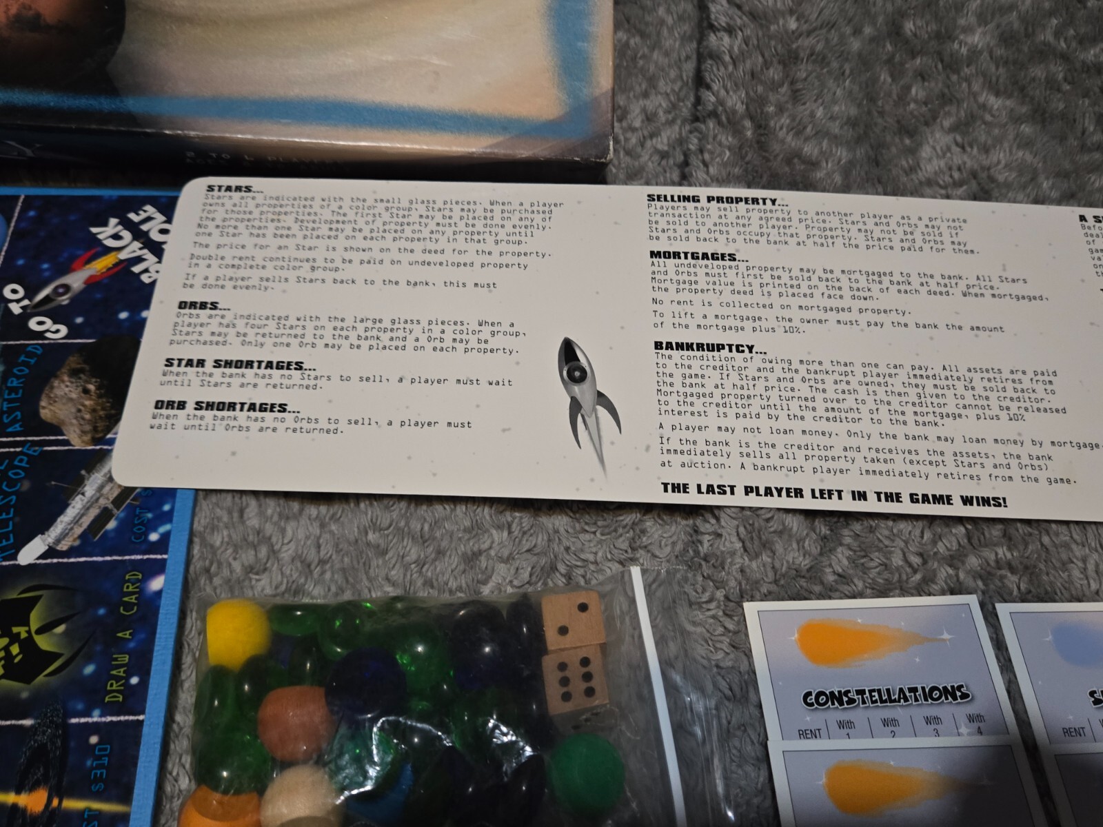 Spaceopoly Property Trading Board Game by Late For The Sky 100% COMPLETE