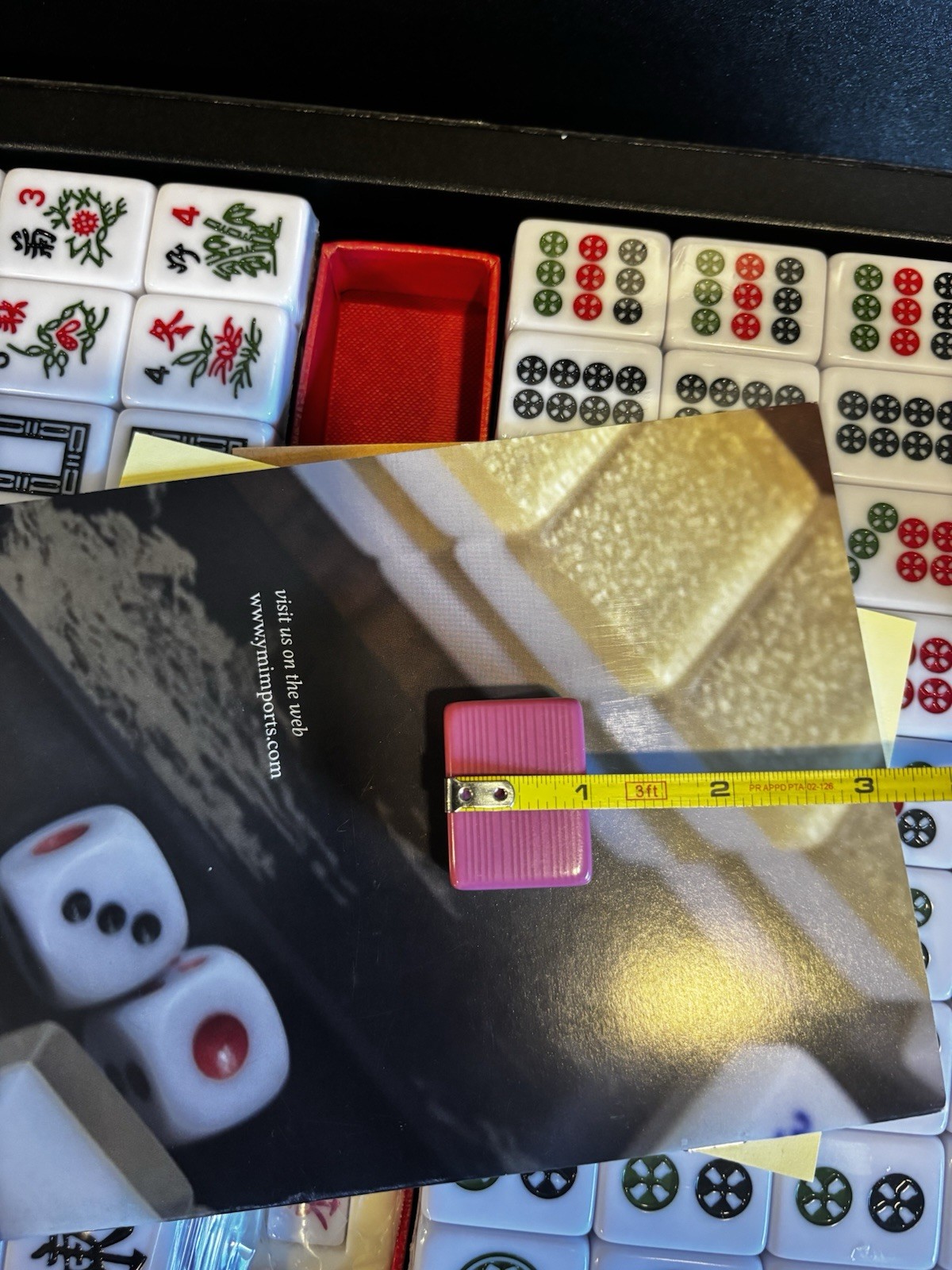 Yellow Mountain Imports Professional Chinese Mahjong Game Set New Sealed w/Case