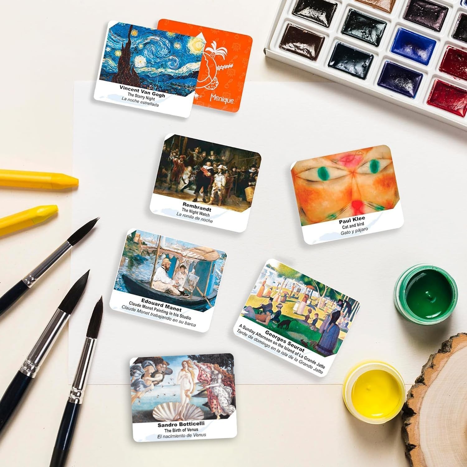 Eco-Friendly Memory Matching Game with 70 Famous Paintings – Play & Learn!