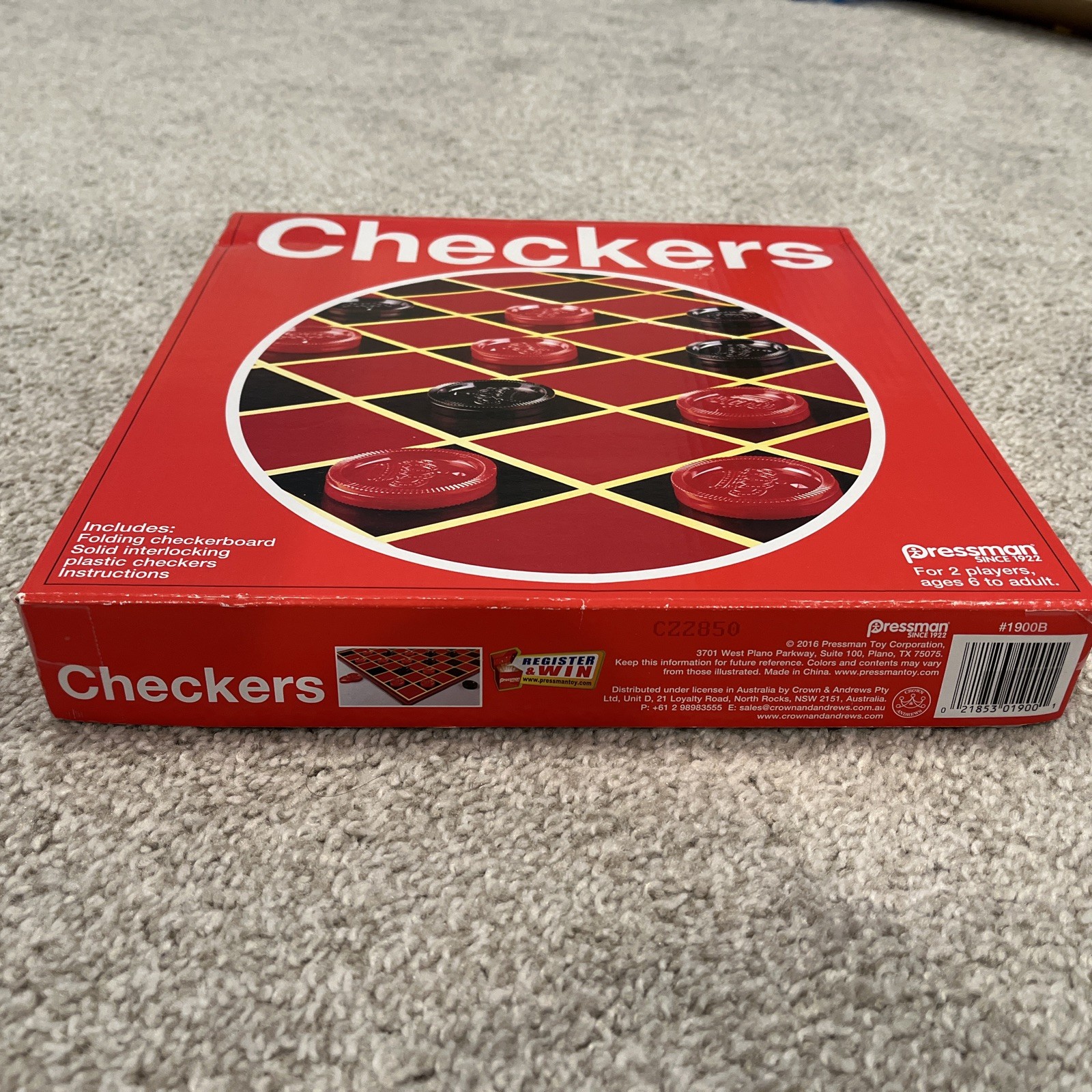 Checkers Board Game Set with 24 Pieces Classic Games