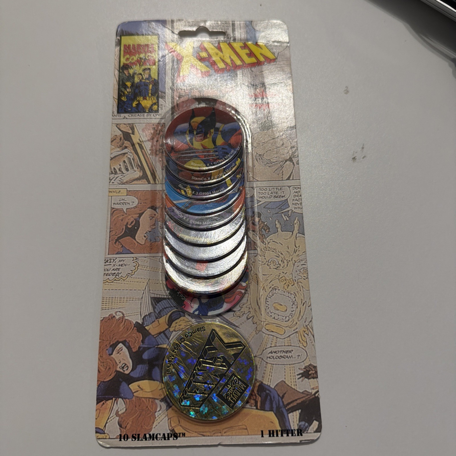 Vintage 1994 Slamco Marvel X-Men Pogs, Slammer, NIP