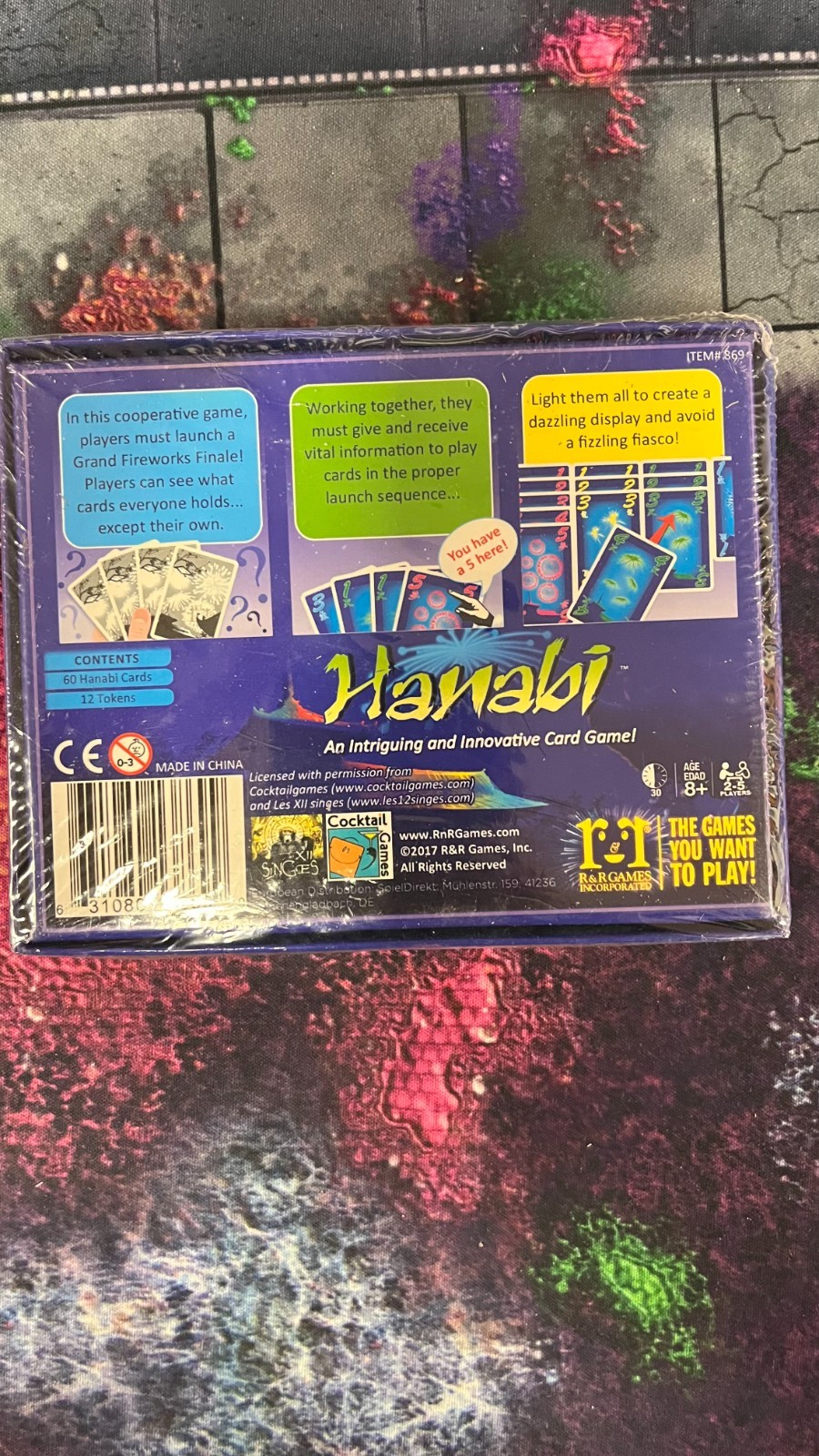Hanabi Fireworks Card Game Antoine Bauza R&R Games 2017 Sealed
