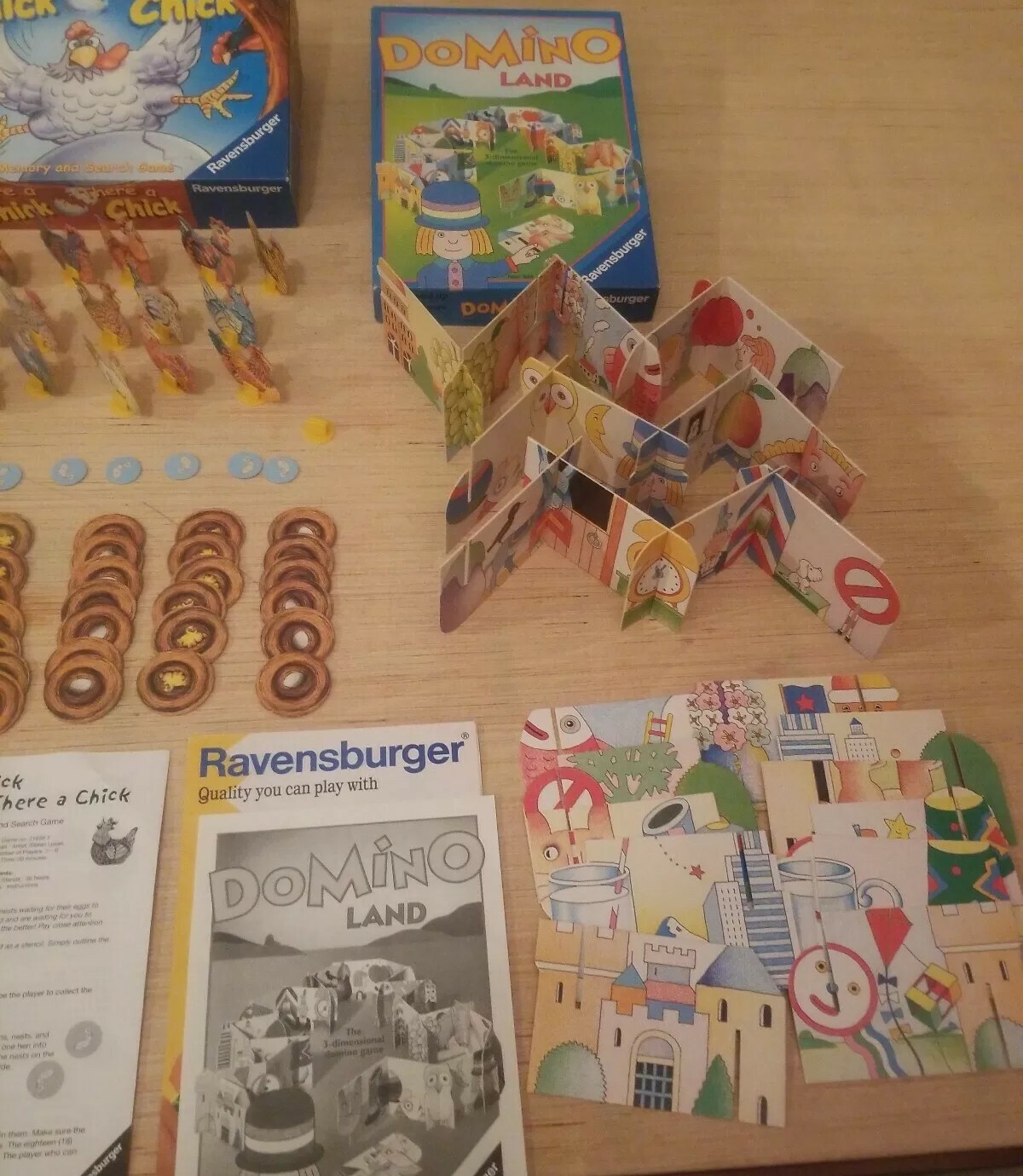 Vtg Board Game Lot 3 Ravensburger Schmidt Spiele Disney Mickey Mouse Domino Land