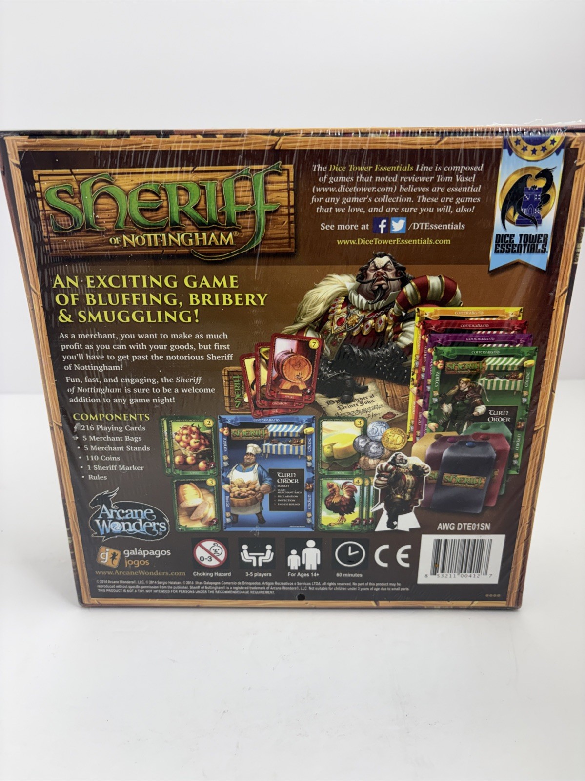 Sheriff of Nottingham Board Game Complete Arcane Wonders Edition Sealed NEW