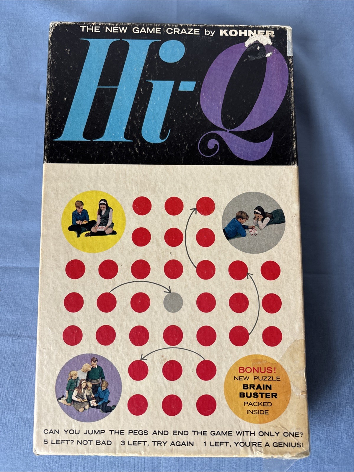 1975 Gabriel Hi-Q Compact Board Game With Original Box