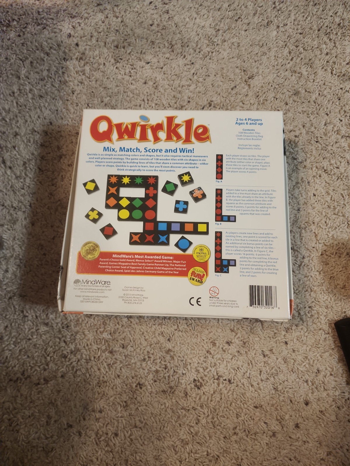 Qwirkle Board Game. Mindware Educational Game.