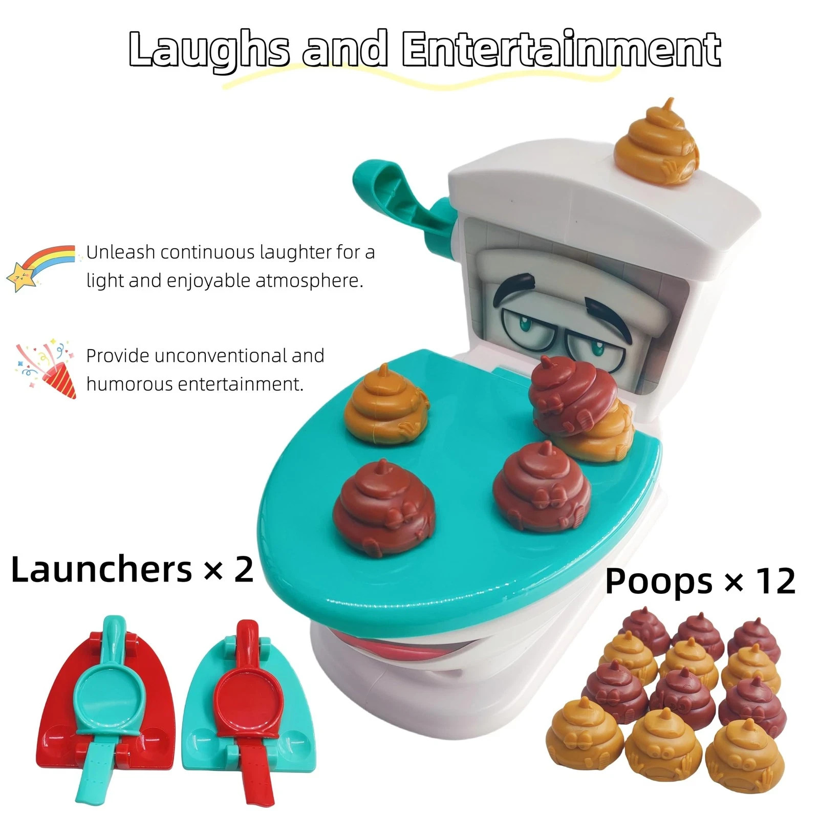 Poop Game,Floor Shooting Game for 4 – 12 Kids,Family Board Games