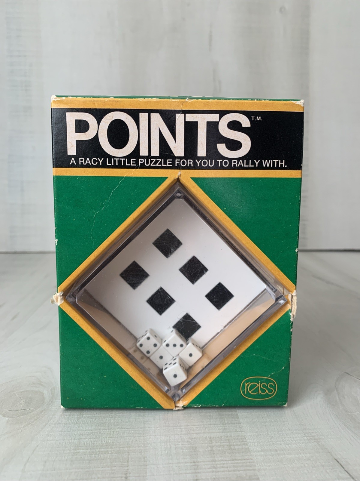 Vintage Brain Teaser Game POINTS Dice Reiss NOS 1974