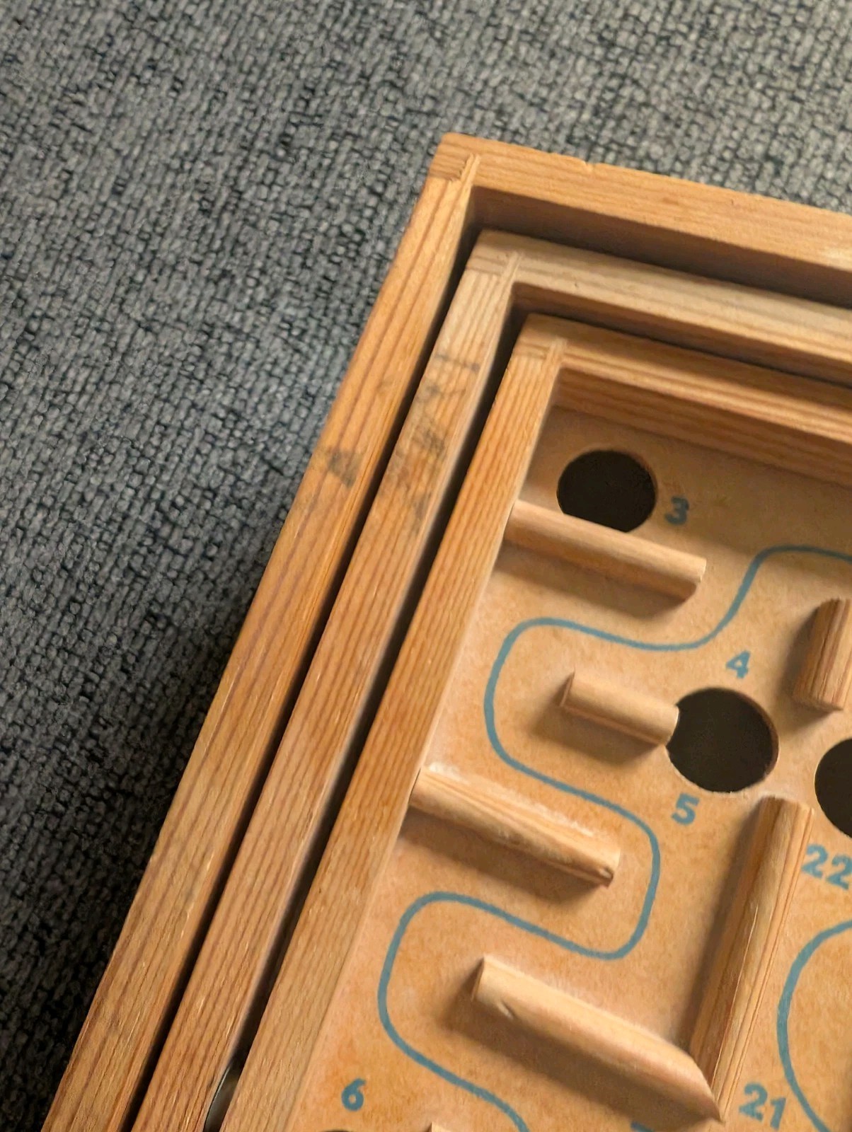 Vintage Labyrinth Board Game of Skill Wooden Maze No Marbles Included