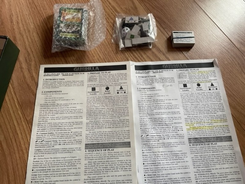 Avalon Hill Guerrilla; fun multi-player game for 3-6 players; complete, exc