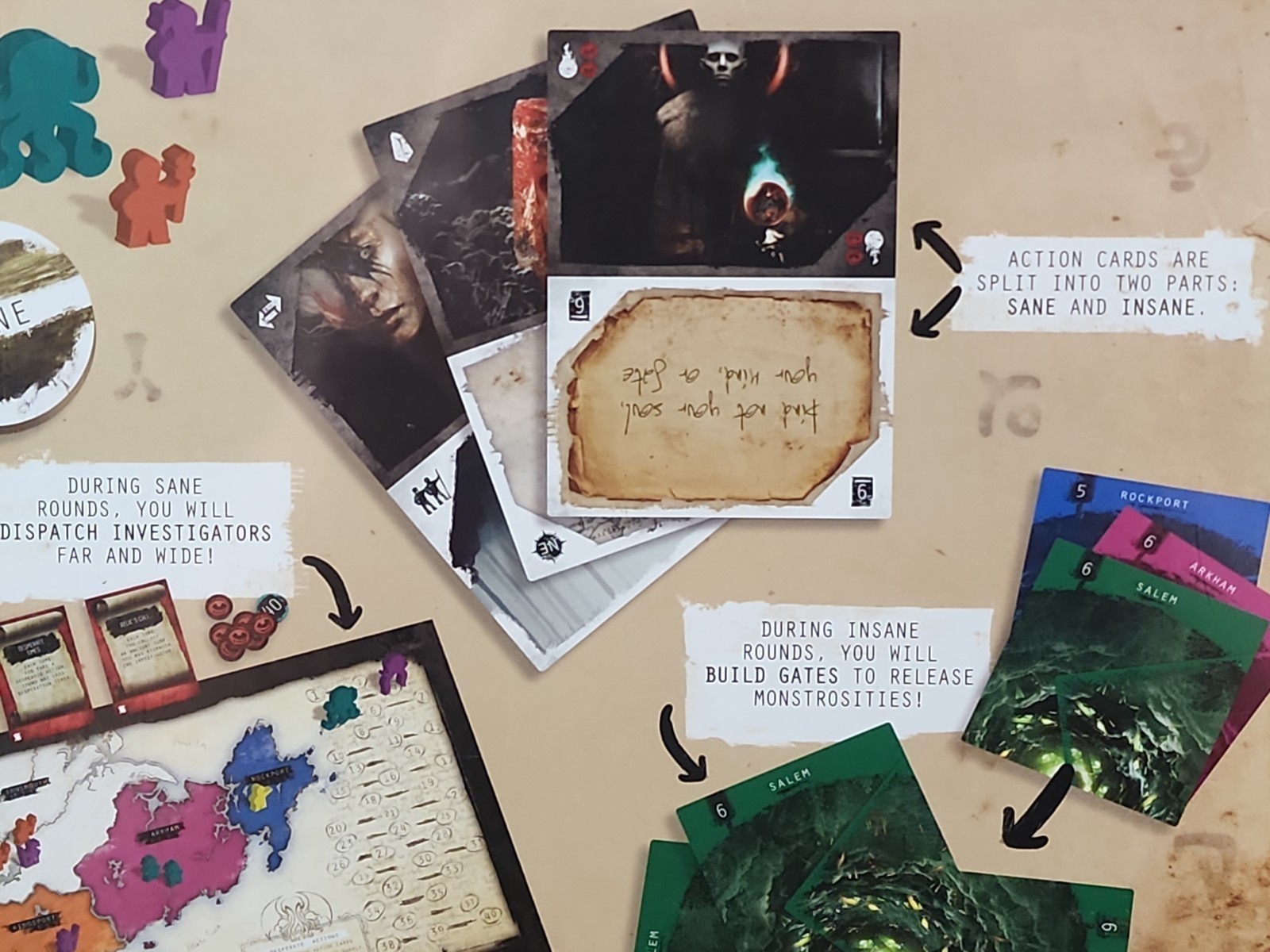 Gates of Delirium: Renegade Game Studios Horror & Monster Complete Board Game