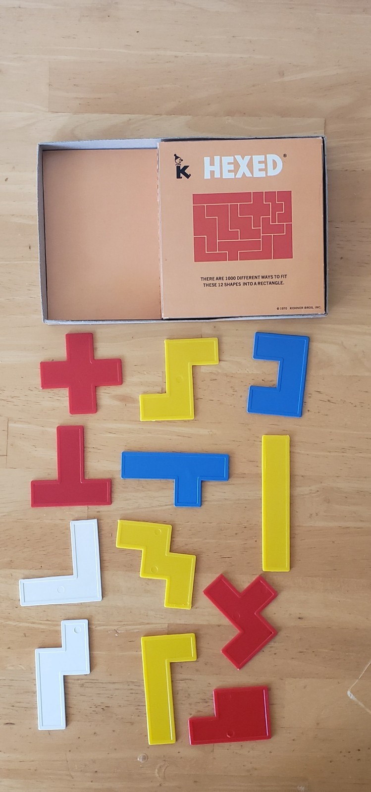 Vintage Hexed Puzzle Challenge Brain Teazer Game by Kohner 1972 #115 Complete