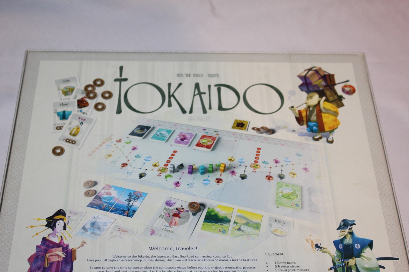 UNUSED Tokaido Board Game & Crossroads Expansion Fun Forge 2014 Antoine Bauza