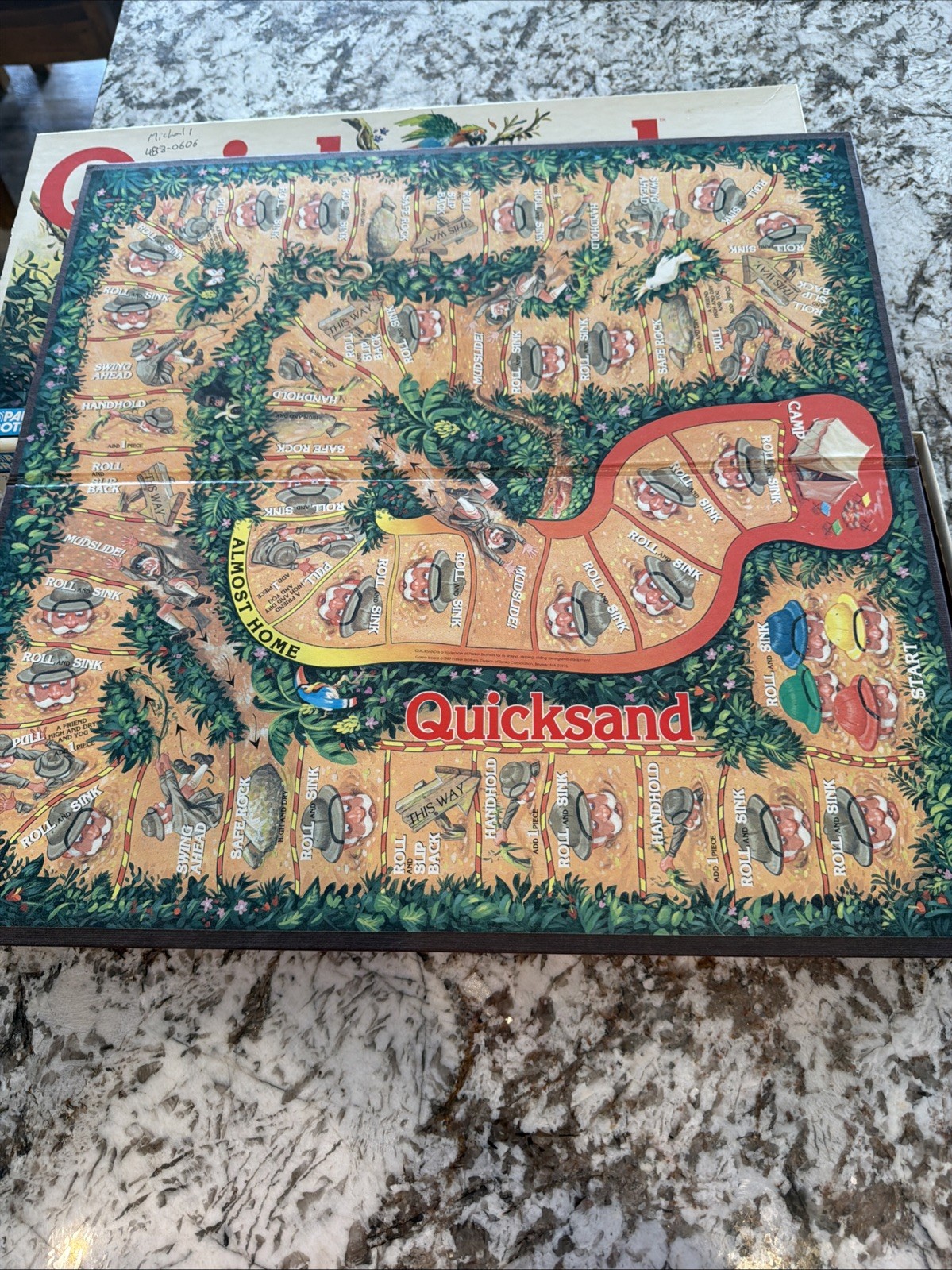 Quicksand The Slip, Slide or Sink Board Game Parker Brothers VTG 1989 Complete