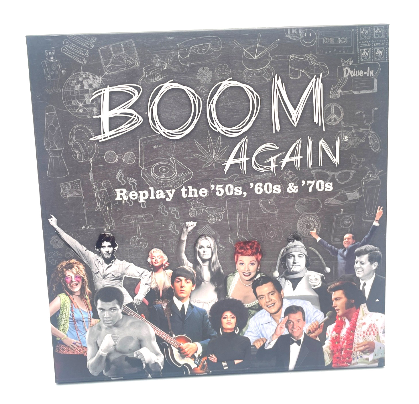Boom Again Party Trivia Board Game Replay 50s 60s 70s Baby Boomer Card Set New