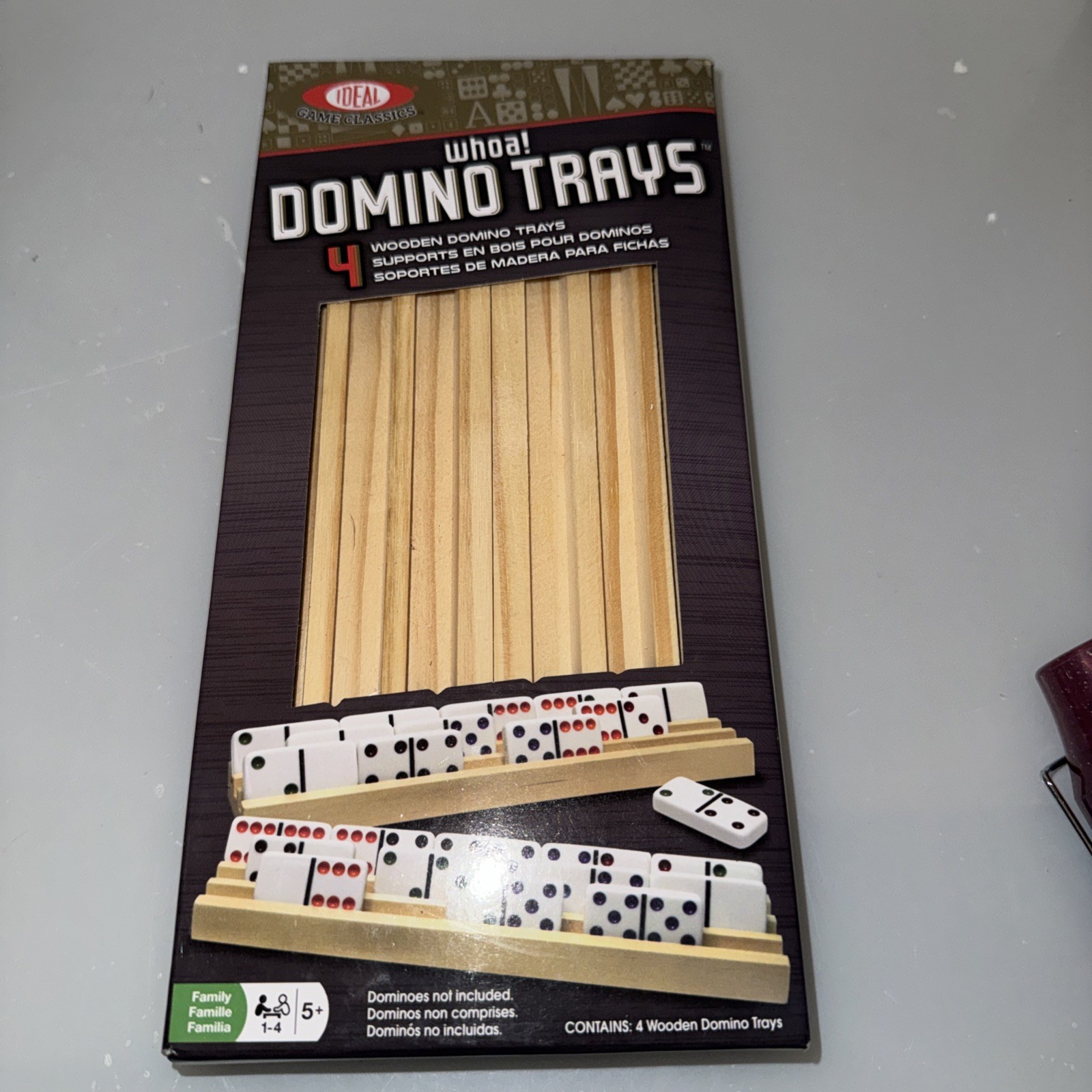 Ideal Solid Wood Domino Trays 4 Trays 2013 No Dominos