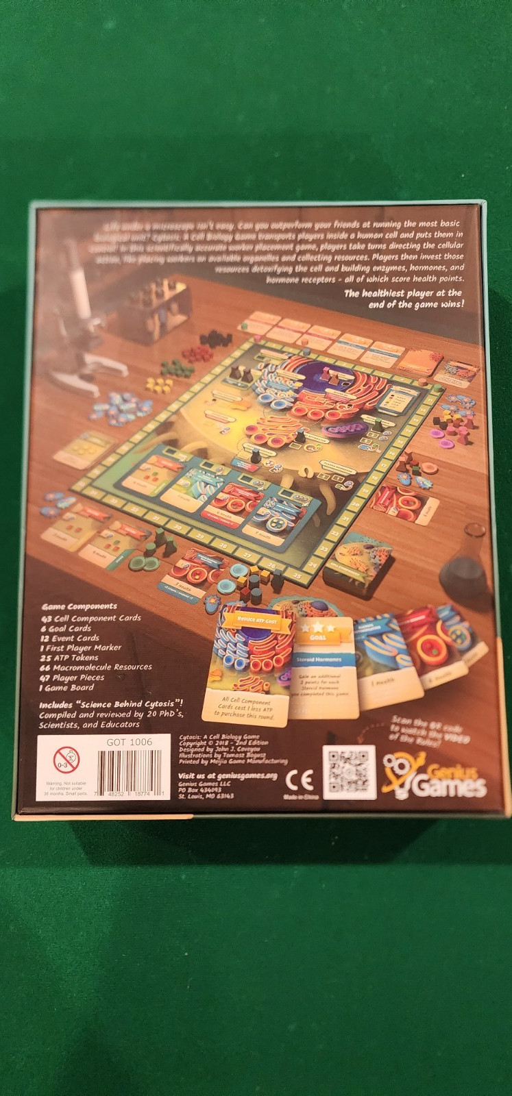 NEW OPENED BOX GENIUS GAMES CYTOSIS CELL BIOLOGY GAME COVEYOU