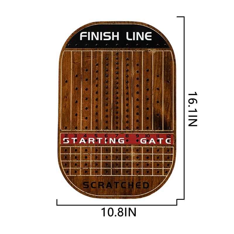 Jyquorp Horse Race Board Game Racing Game Thickened Solid Wood with 11 Luxuri…