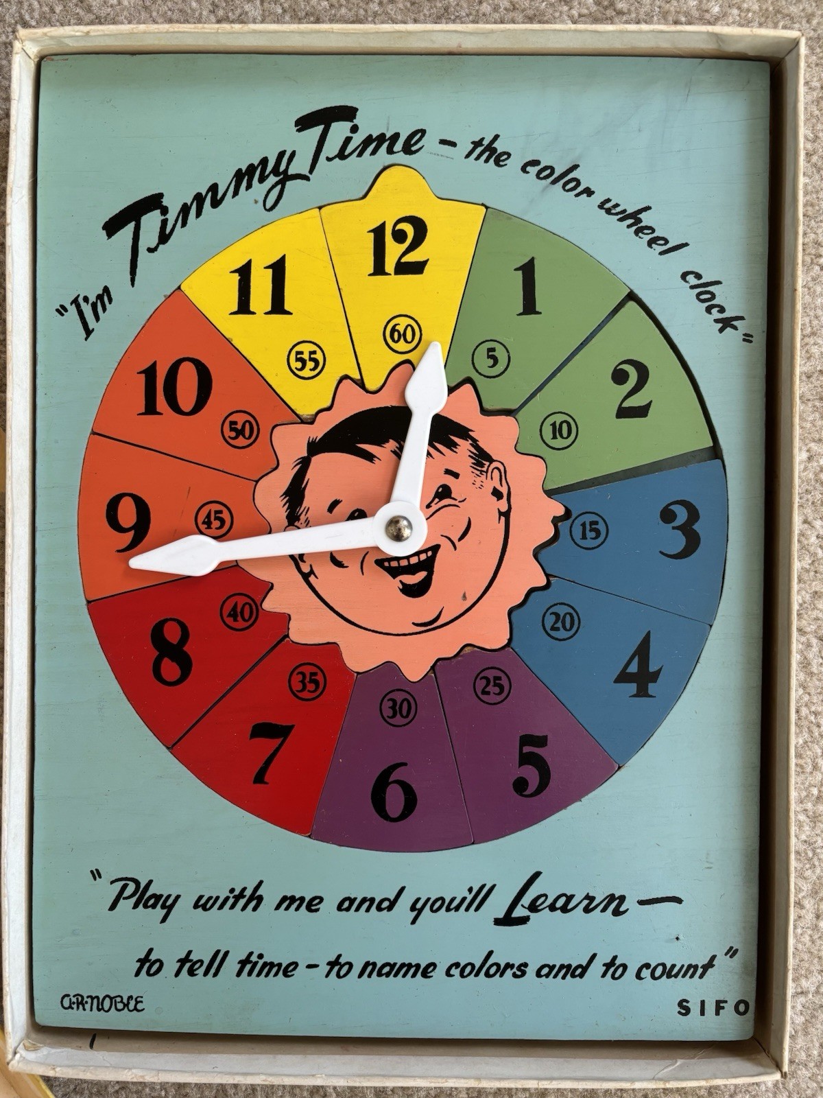 Sifo Toys Timmy Time Educational Time Game Color Wheel Clock, Design No. 53 13pc