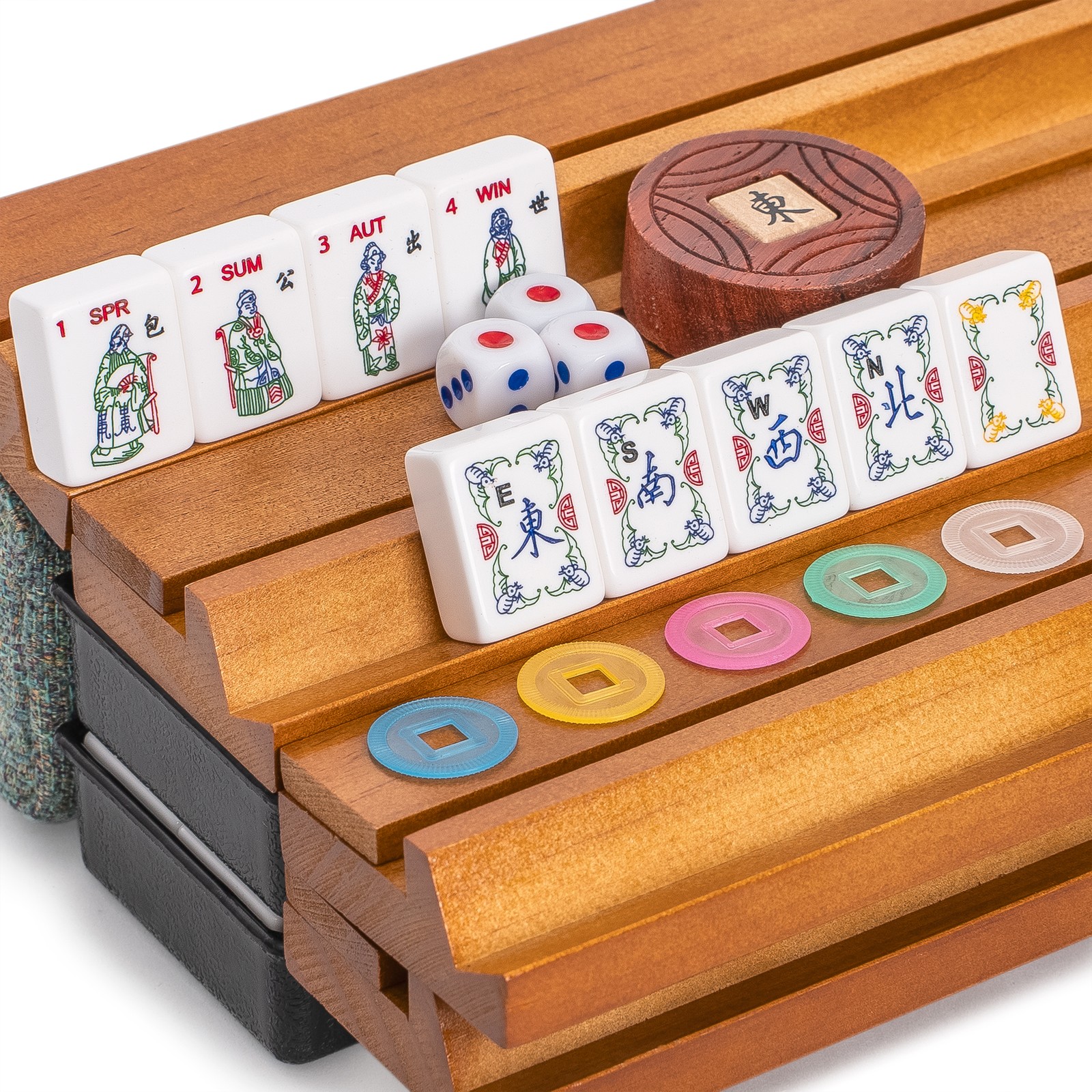 American Mahjong Set “Celestial Harmony” with Green Soft Case