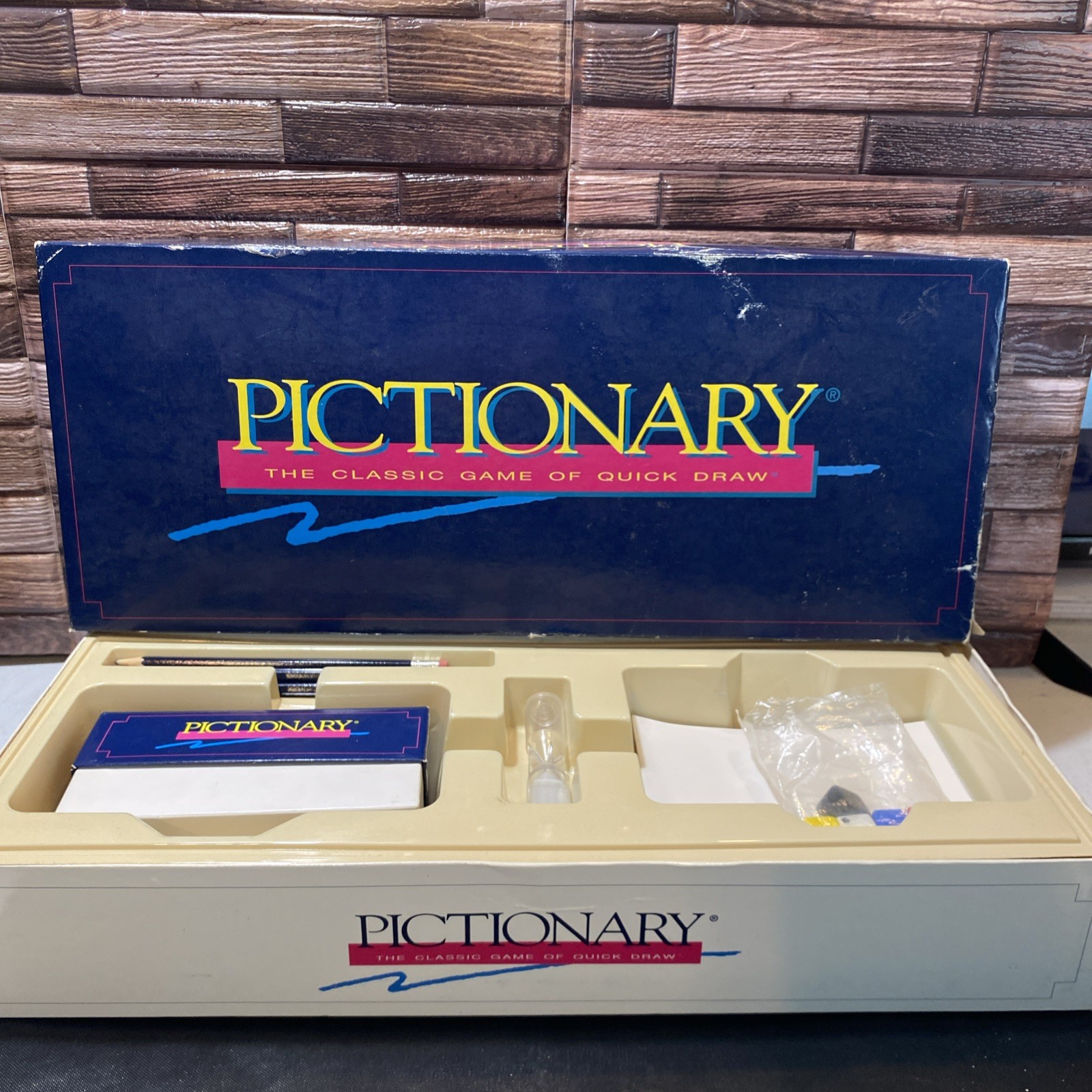 Vintage 1993 Milton Bradley Pictionary Board Game 90s – Complete in great shape!