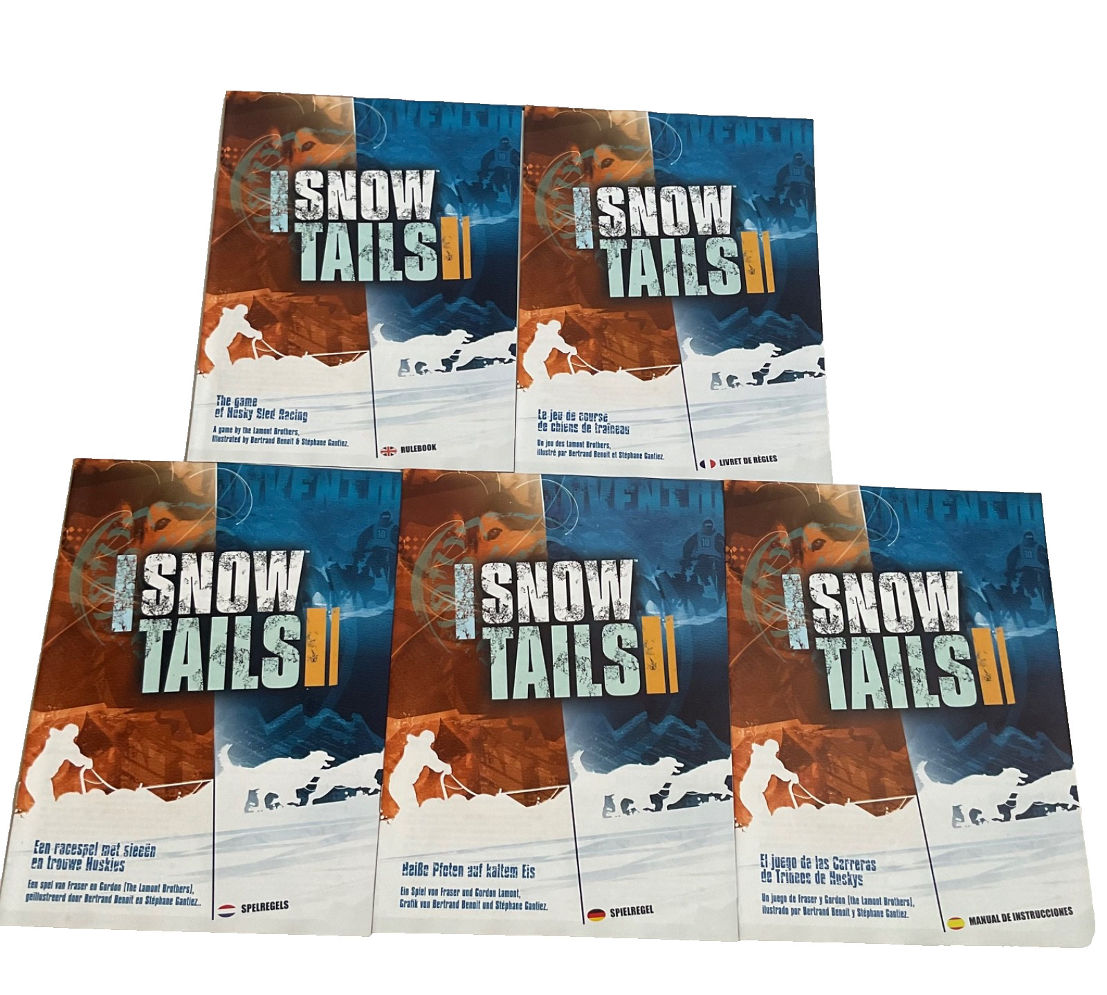 Snow Tails TheSled Racing Board Game Asmodee 2nd Edition 2009 Complete