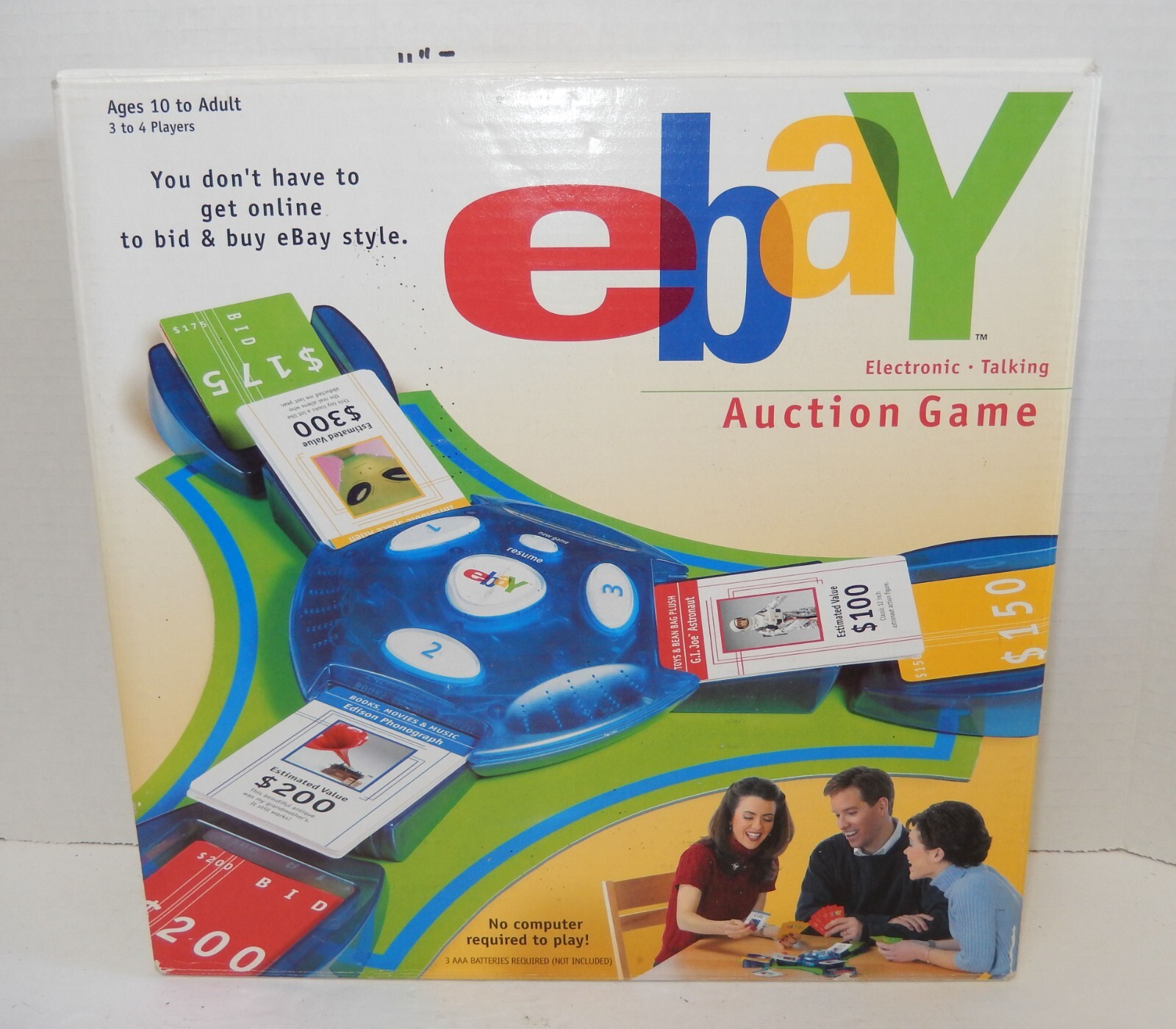 2001 Hasbro Ebay Electronic talking Auction Board Game 100% COMPLETE