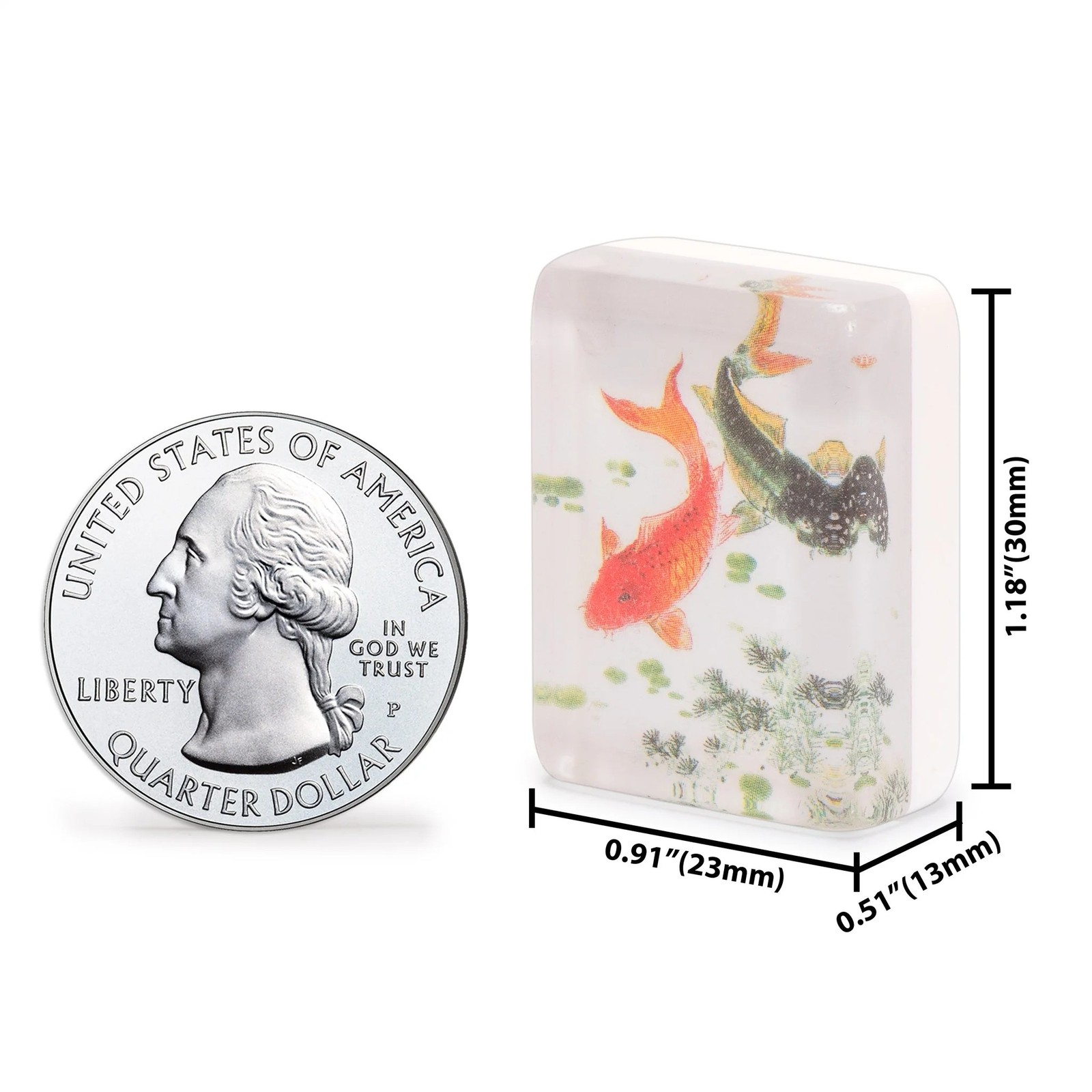 American Mahjong Mah-Jong “KOI Fish” 166-Tile Rack Wooden Case US-AF021-B New