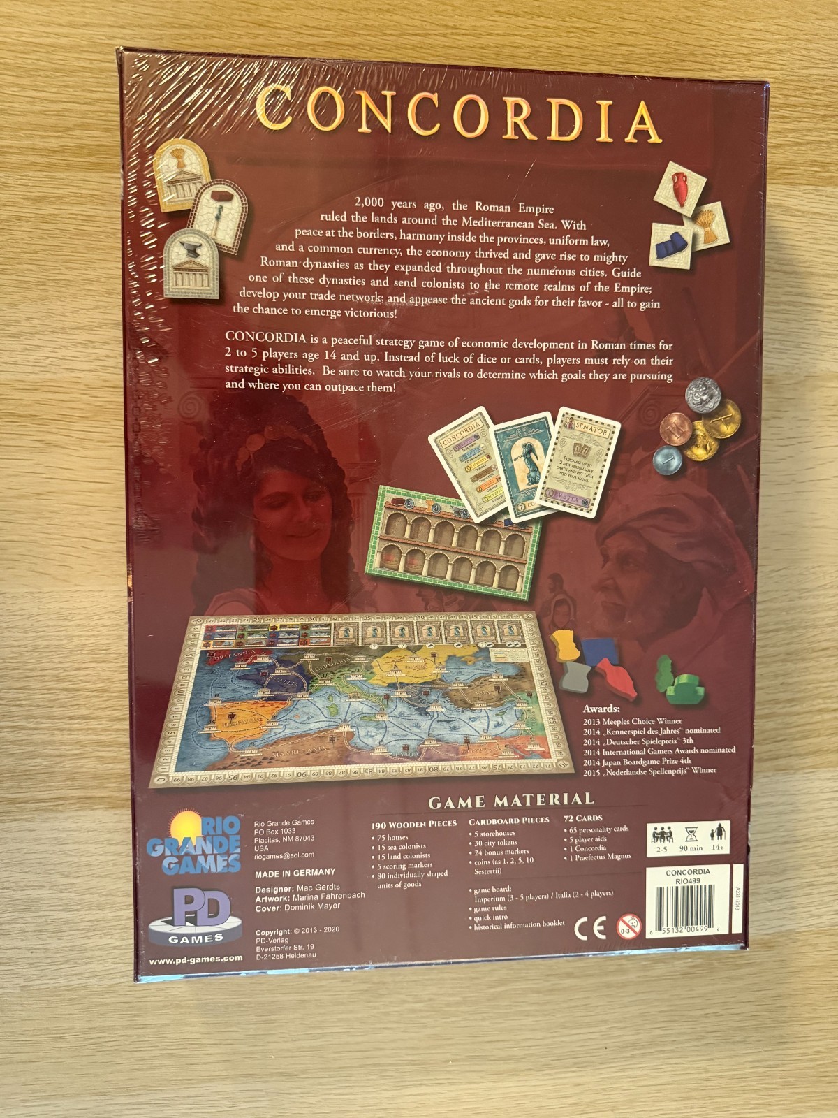 Concordia: Strategy Board Game, Economic Development, 2-5 Players, 90 Minutes