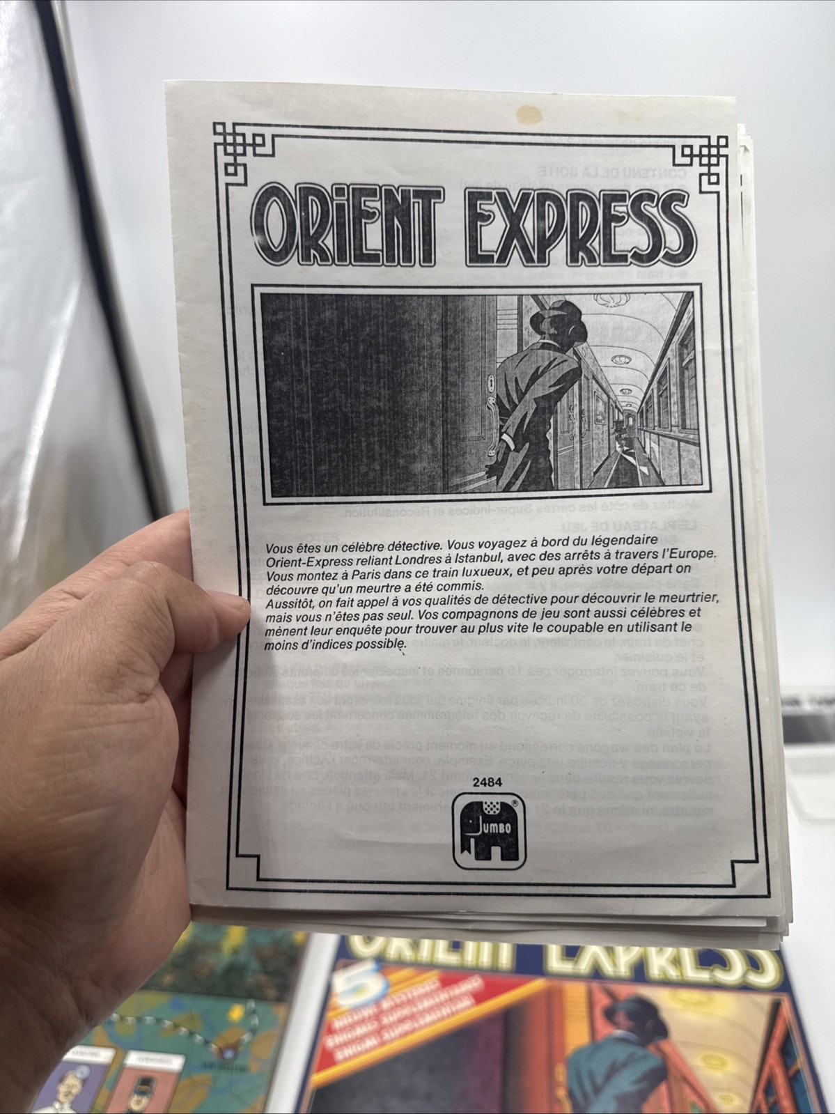 Vintage Orient Express Board Game Jumbo W 5 Mysteries Supplement Add On Dutch