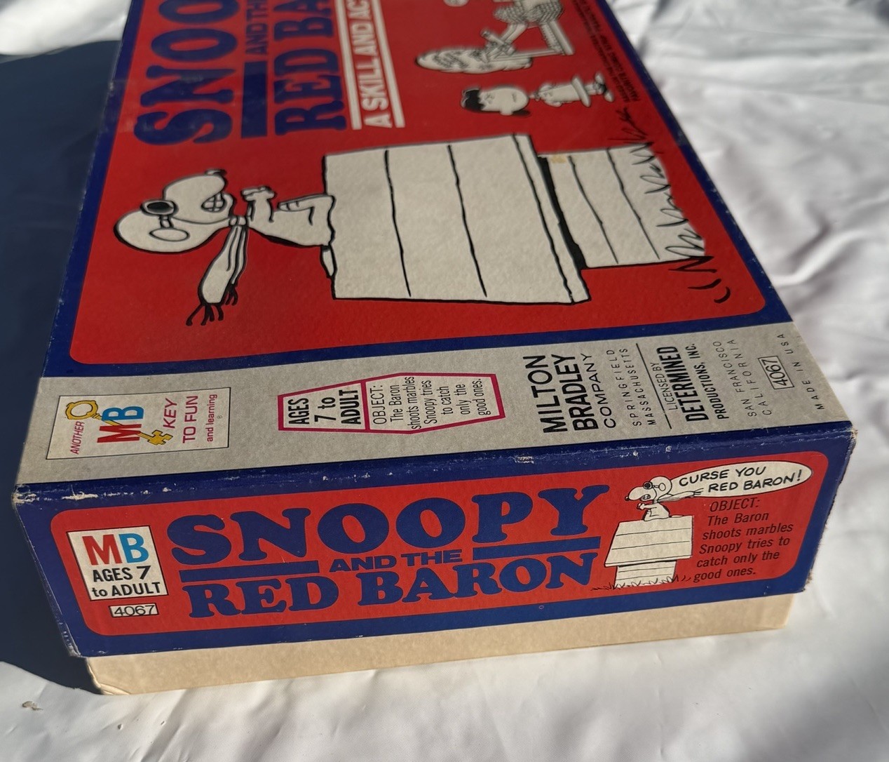 Snoopy And The Red Baron Skill and Action Game Milton Bradley Vintage 1970