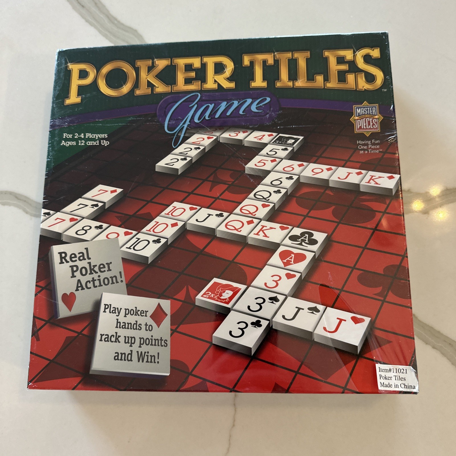 POKER TILES GAME – New In Shrink But Slight Damage To Back Side Of Box ￼