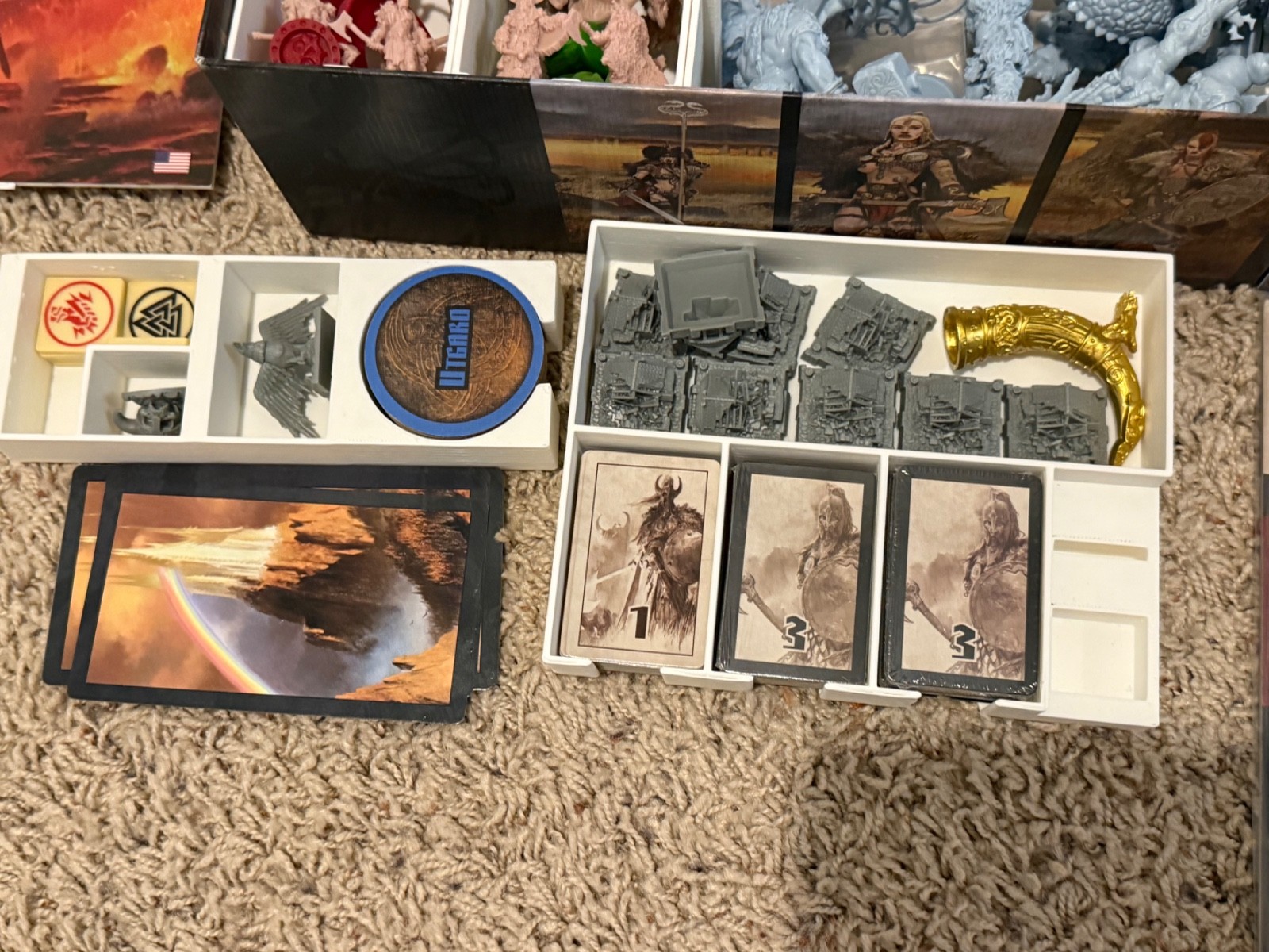 CMON Blood Rage Kickstarter Exclusives Board Game Lot + Expansions + Insert