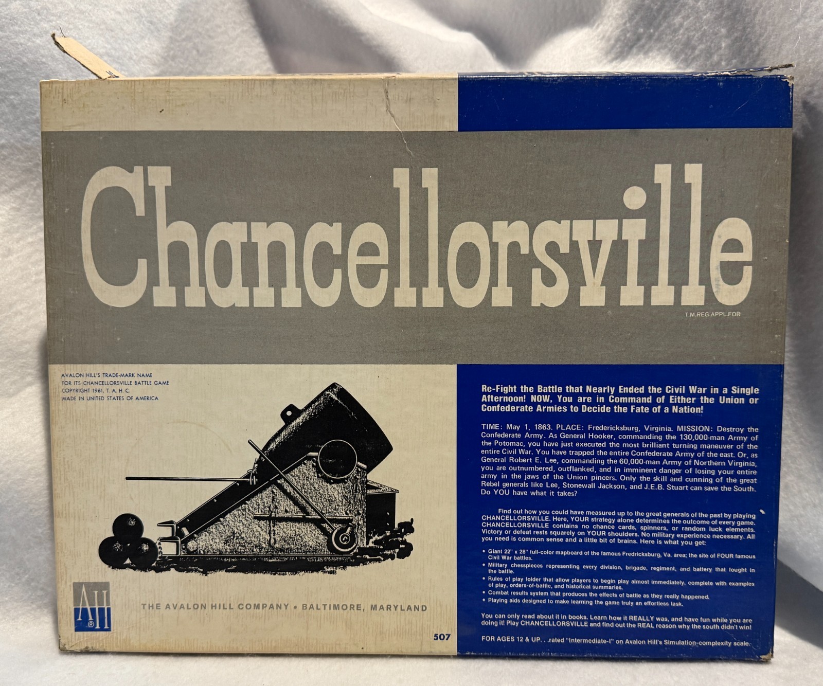 Chancellorsville Board Game LETTER American Civil War Some Unpunched 1974 2nd Ed