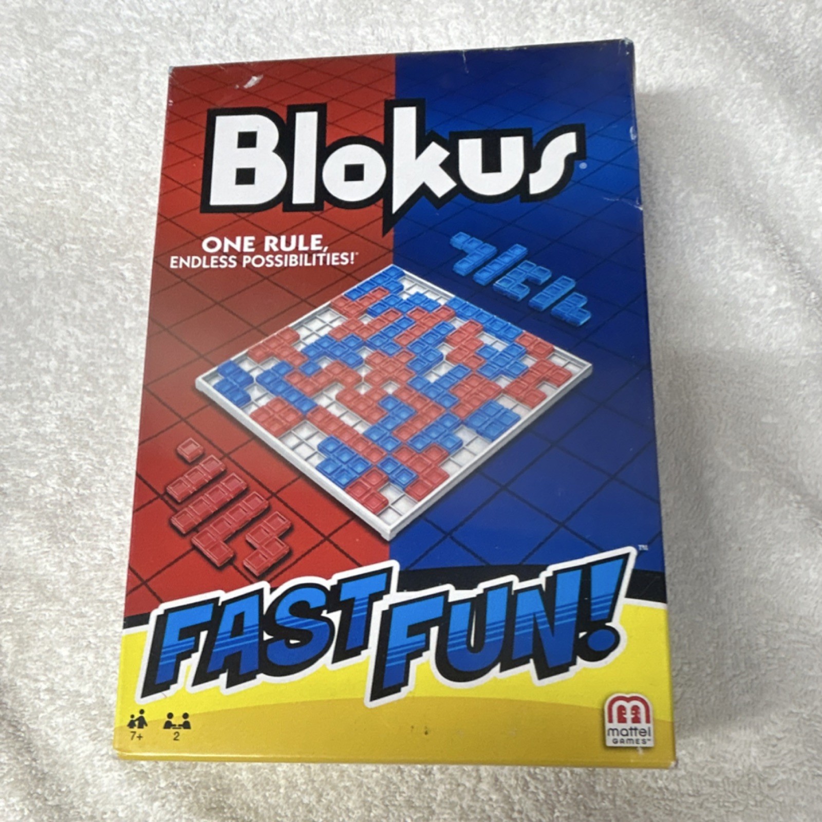 Mattel Games Blokus Fast Fun! Strategy Board Game 2 Players Ages 7+