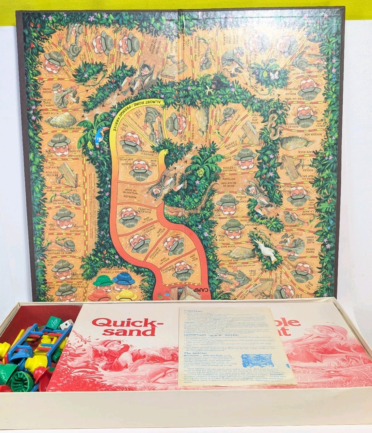 VTG Quicksand Boardgame COMPLETE Parker Brothers 1989 The Slip Slide Sink Game