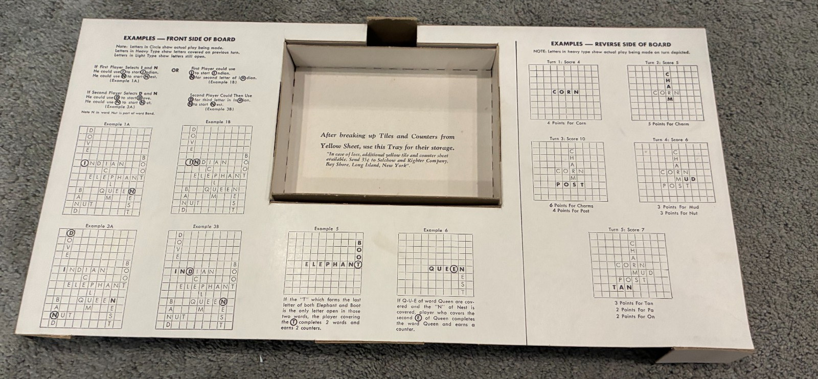Scrabble for Juniors – 1958 Board Game by Selchow & Righter – 100% Complete