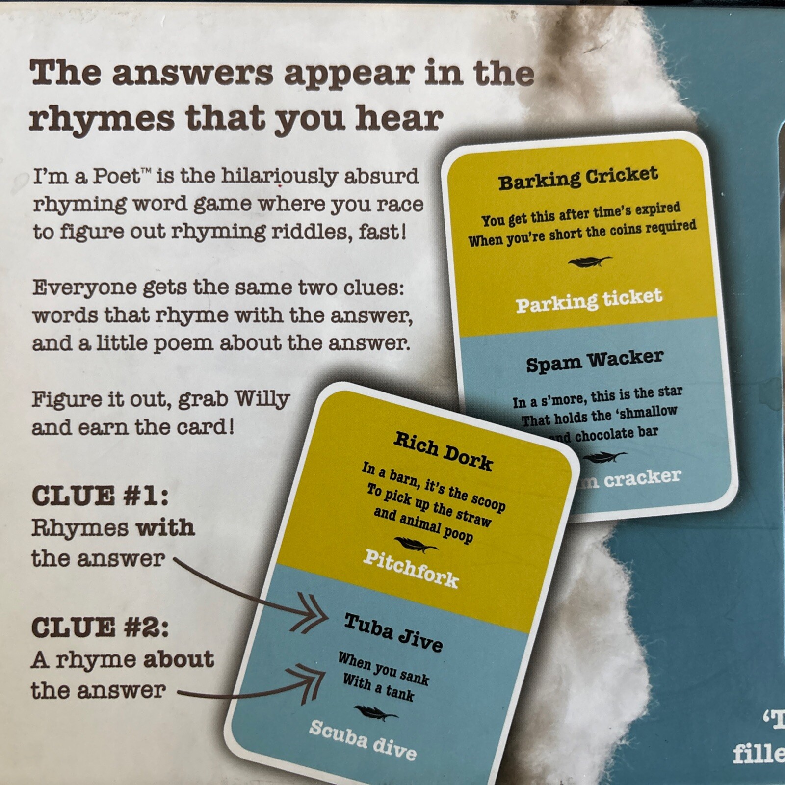 “I’m a Poet (and yes, I know it)” Family Game ~ Riddles of Rhyme ~ 3-8 Players