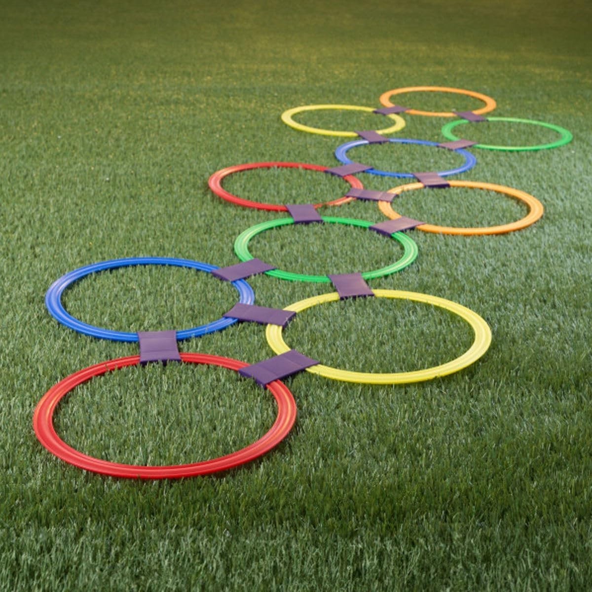 Educational Hopscotch Rings Game – 10 Rings & Connectors for Active Kids, Age 3+