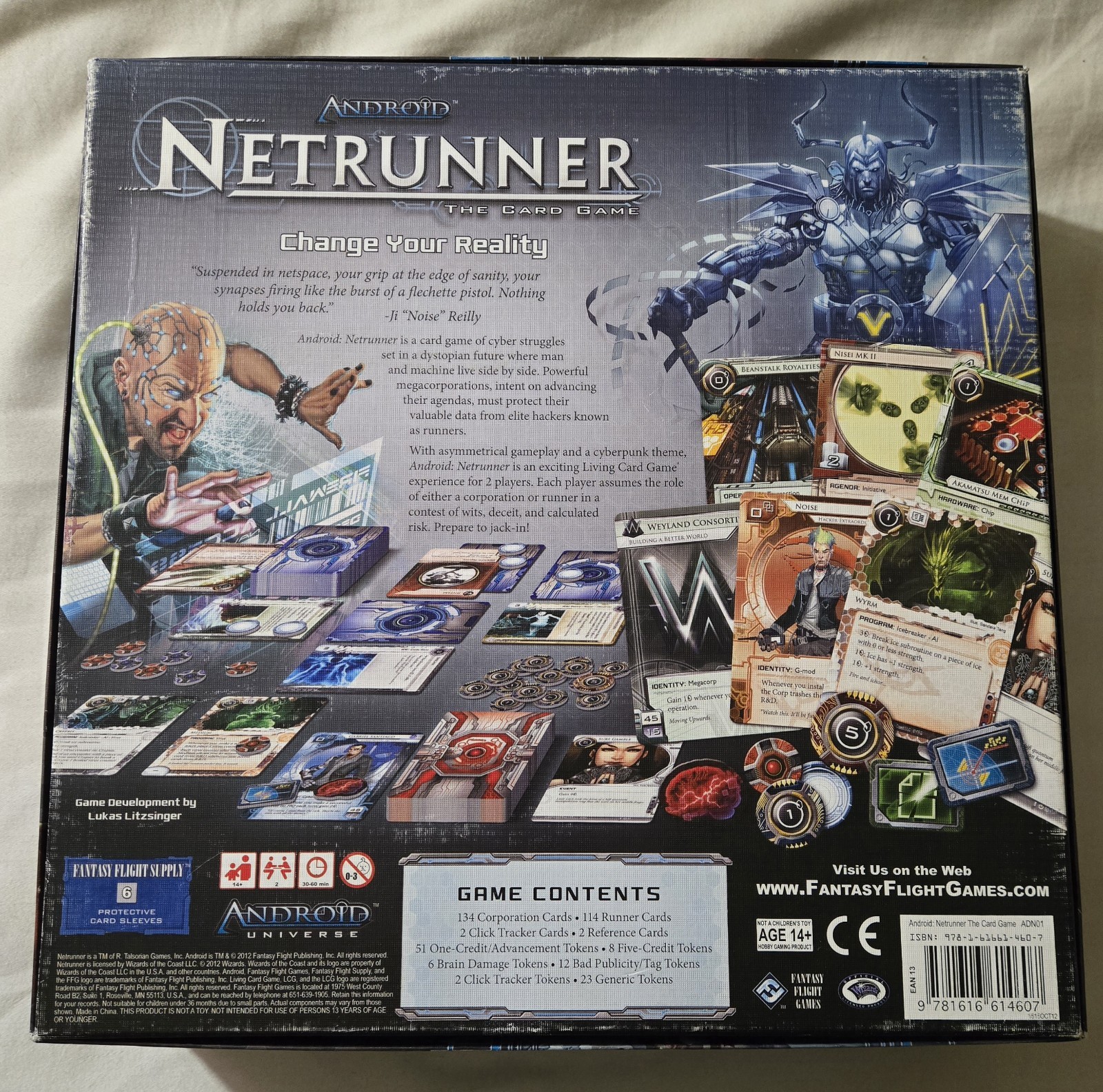 Android Netrunner The Card Game. Fantasy Flight Board Game.