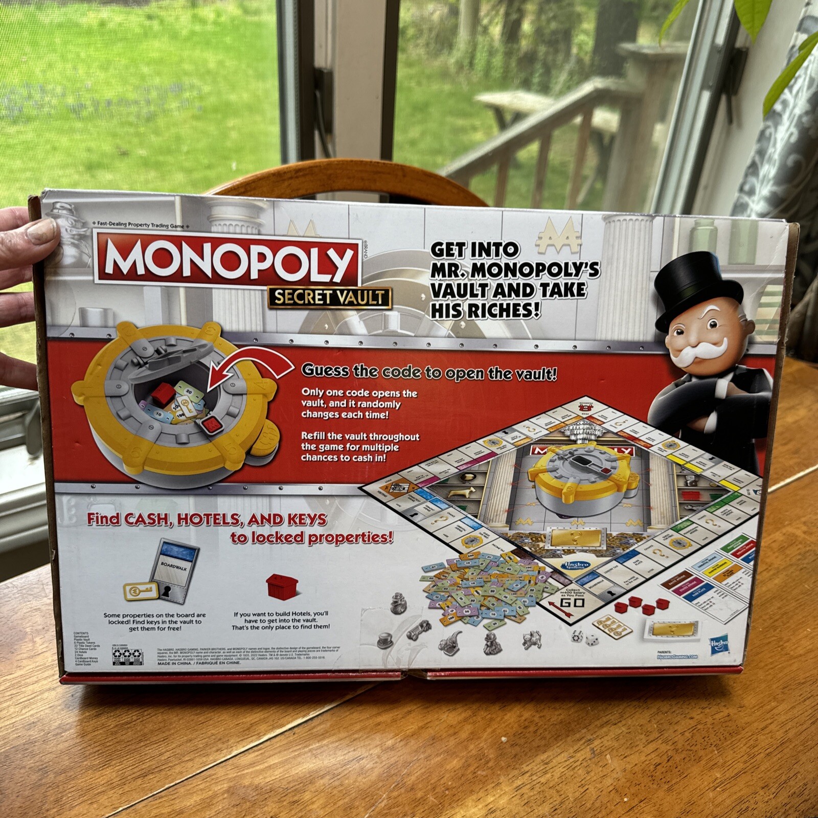 MONOPOLY Secret Vault Board Game Cat Dinosaur 99% Complete Missing Dice