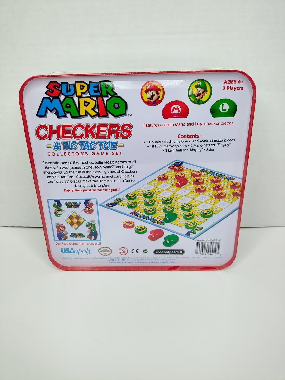 Super Mario Checkers & Tic-Tac-Toe Collector’s Tin Game USAopoly SEALED BrandNEW