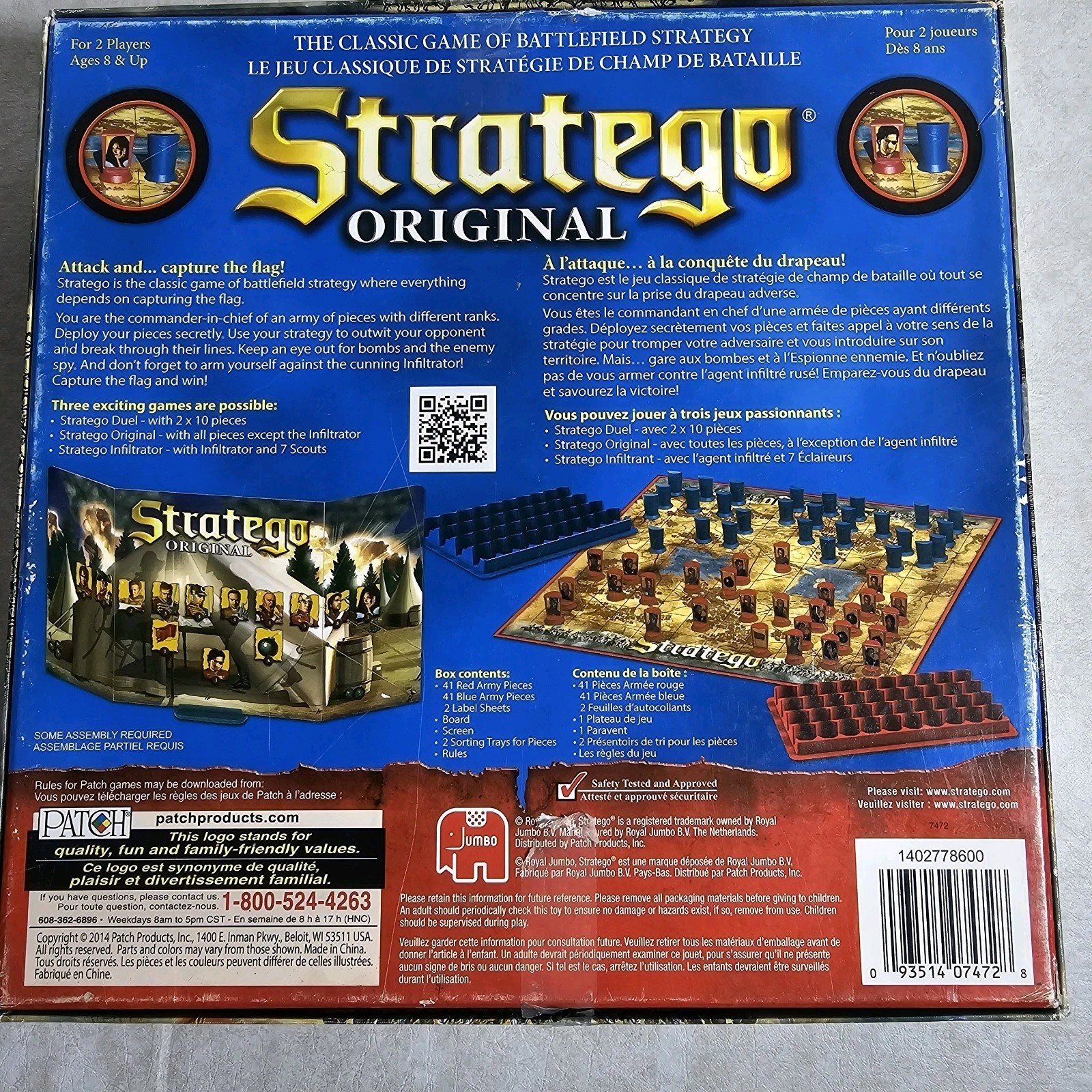 Royal Jumbo Patch Stratego Original Battlefield Strategy 2014 Complete Pre-owned